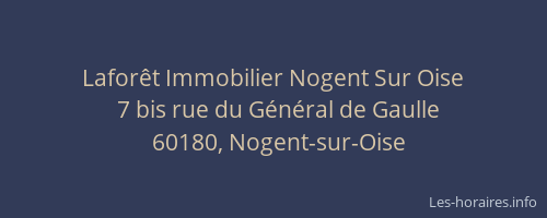 Lafor&ecirc;t Immobilier Nogent Sur Oise