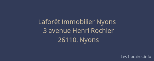 Laforêt Immobilier Nyons