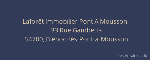 Lafor&ecirc;t Immobilier Pont A Mousson