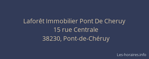 Lafor&ecirc;t Immobilier Pont De Cheruy