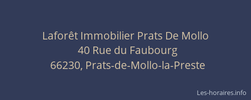 Lafor&ecirc;t Immobilier Prats De Mollo