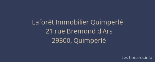 Lafor&ecirc;t Immobilier Quimperl&eacute;