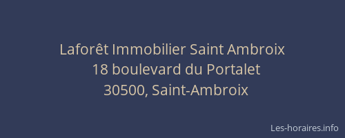 Lafor&ecirc;t Immobilier Saint Ambroix