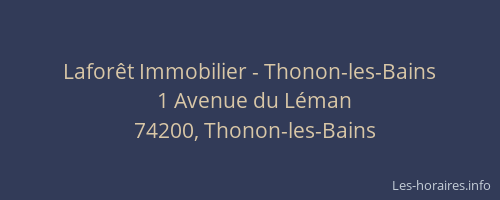 Lafor&ecirc;t Immobilier - Thonon-les-Bains