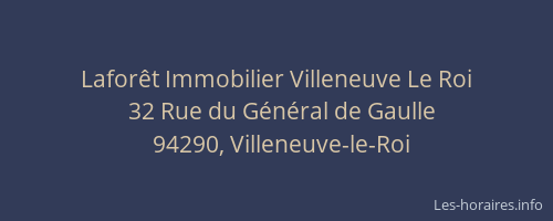 Lafor&ecirc;t Immobilier Villeneuve Le Roi