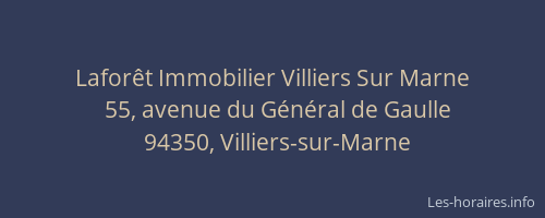 Lafor&ecirc;t Immobilier Villiers Sur Marne
