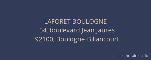 LAFORET BOULOGNE
