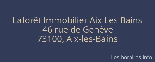Laforêt Immobilier Aix Les Bains
