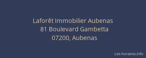 Laforêt Immobilier Aubenas