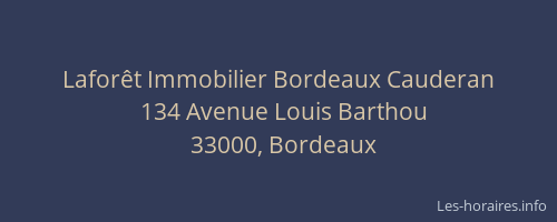 Laforêt Immobilier Bordeaux Cauderan