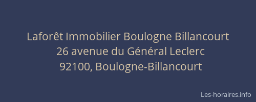 Laforêt Immobilier Boulogne Billancourt