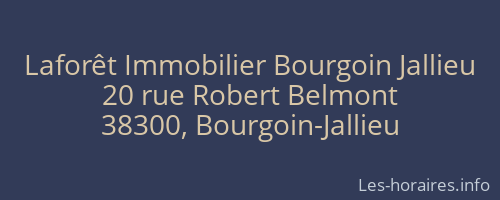 Laforêt Immobilier Bourgoin Jallieu