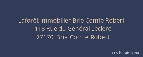 Laforêt Immobilier Brie Comte Robert