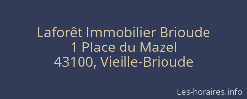 Laforêt Immobilier Brioude