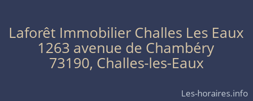 Laforêt Immobilier Challes Les Eaux