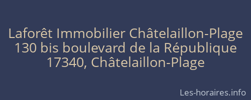 Laforêt Immobilier Châtelaillon-Plage