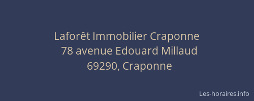 Laforêt Immobilier Craponne