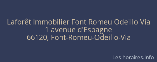 Laforêt Immobilier Font Romeu Odeillo Via