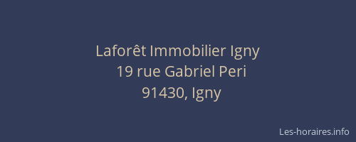 Laforêt Immobilier Igny