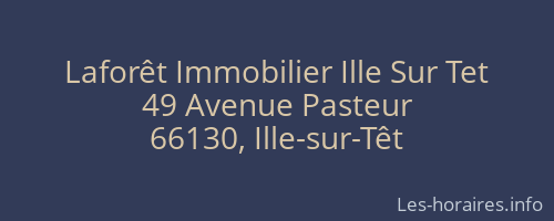 Laforêt Immobilier Ille Sur Tet