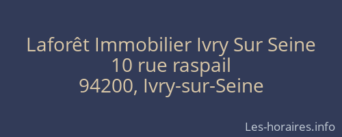 Laforêt Immobilier Ivry Sur Seine