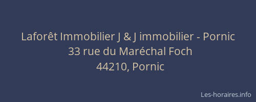 Laforêt Immobilier J & J immobilier - Pornic