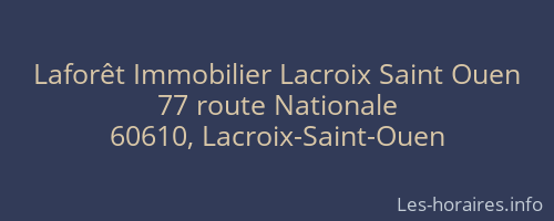 Laforêt Immobilier Lacroix Saint Ouen