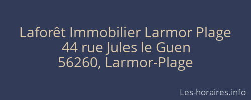 Laforêt Immobilier Larmor Plage
