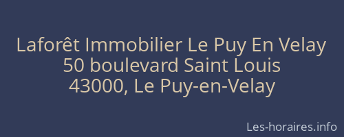 Laforêt Immobilier Le Puy En Velay
