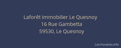 Laforêt Immobilier Le Quesnoy