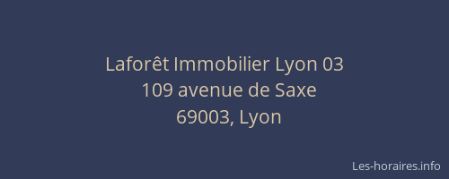 Laforêt Immobilier Lyon 03
