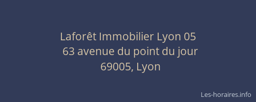 Laforêt Immobilier Lyon 05