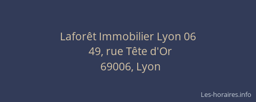 Laforêt Immobilier Lyon 06