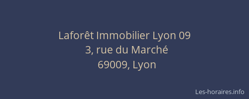 Laforêt Immobilier Lyon 09