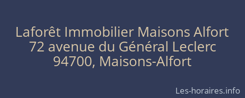 Laforêt Immobilier Maisons Alfort
