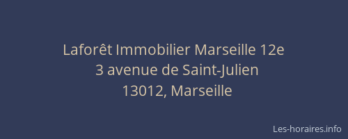 Laforêt Immobilier Marseille 12e