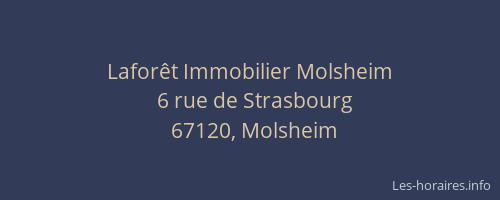 Laforêt Immobilier Molsheim