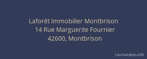 Laforêt Immobilier Montbrison