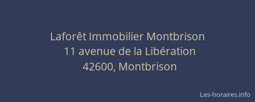 Laforêt Immobilier Montbrison