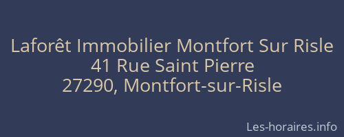 Laforêt Immobilier Montfort Sur Risle