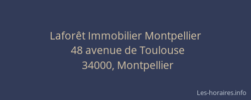 Laforêt Immobilier Montpellier