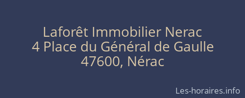 Laforêt Immobilier Nerac