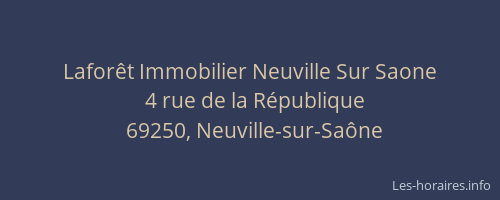 Laforêt Immobilier Neuville Sur Saone