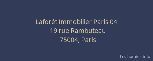 Laforêt Immobilier Paris 04