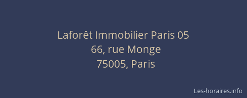 Laforêt Immobilier Paris 05