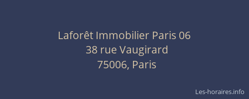 Laforêt Immobilier Paris 06