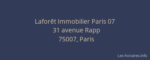 Laforêt Immobilier Paris 07