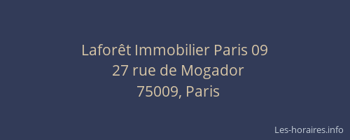 Laforêt Immobilier Paris 09