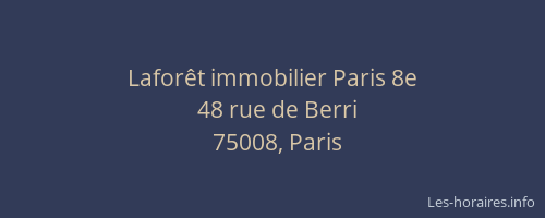 Laforêt immobilier Paris 8e