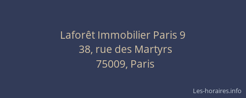 Laforêt Immobilier Paris 9